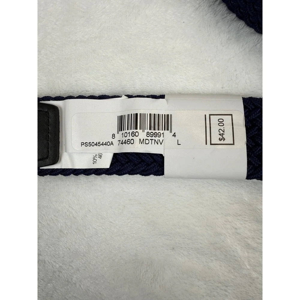 Nike Essentials Mens Woven Stretch Belt Midnight Blue Braided Large 38-40 New